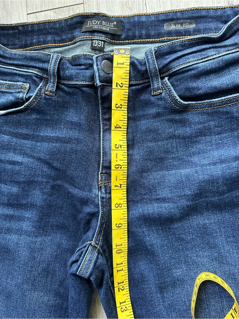 Judy Blue Slim Fit Straight‎ Leg Dark Wash Jeans Size 13/31 - Picture 8 of 9